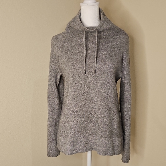 Ann Taylor Wool Blend Funnel Neck Gray Sweater Sz M - Picture 8 of 8
